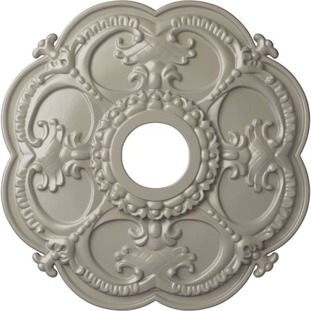 Ekena Millwork Rotherham Ceiling Medallion (Fits Canopies up to 3 1/2"), 18"OD x 3 1/2"ID x 1 1/2"P, Pearl White CM17ROPWS